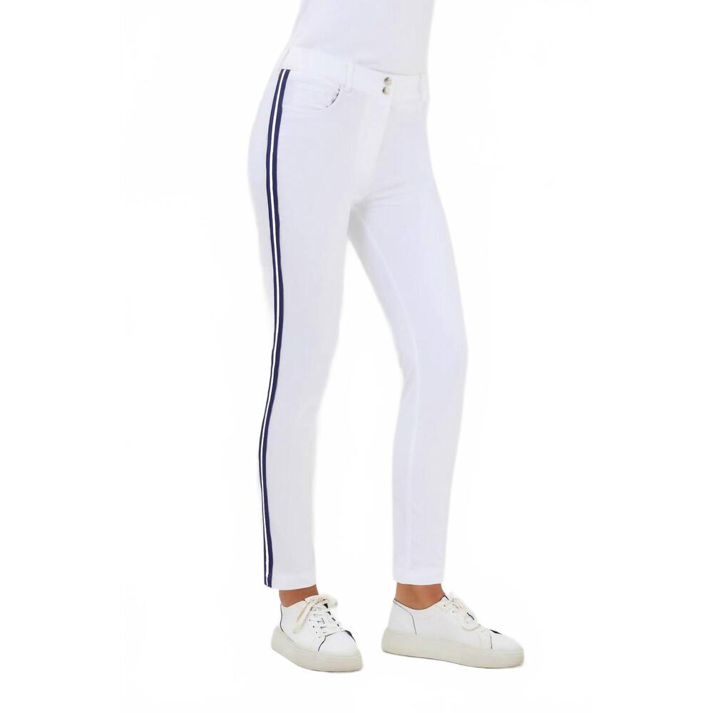 NEW ANATOMIE luli pant in white w/navy & white stripe